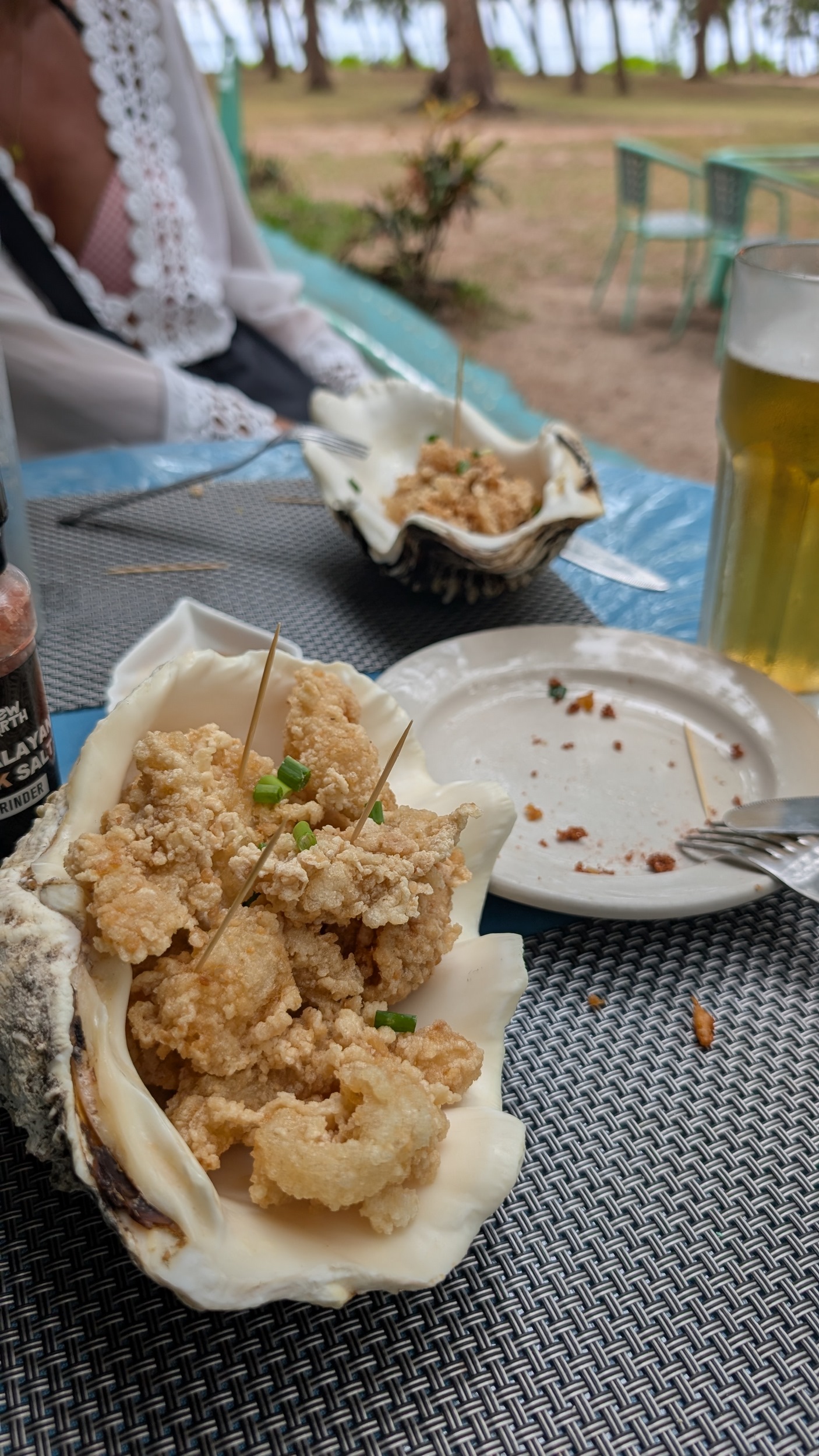 Eine Muschel voll Squid und Garnelen - was sollen wir beim Abendessen denn noch essen?