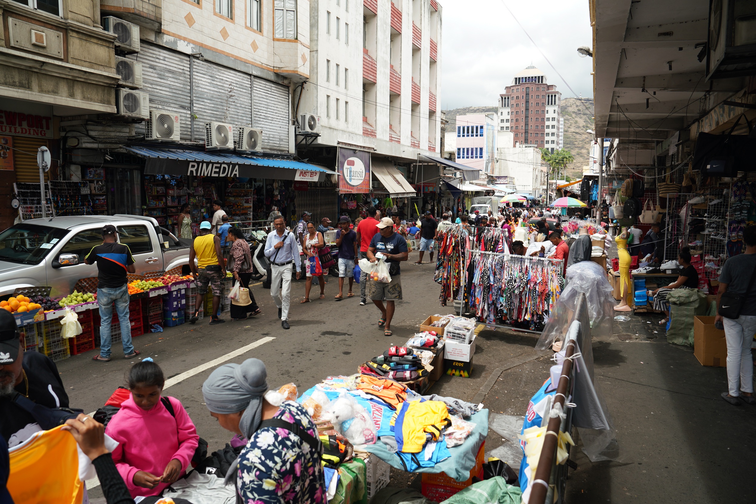 Marktreibern auf der Straße