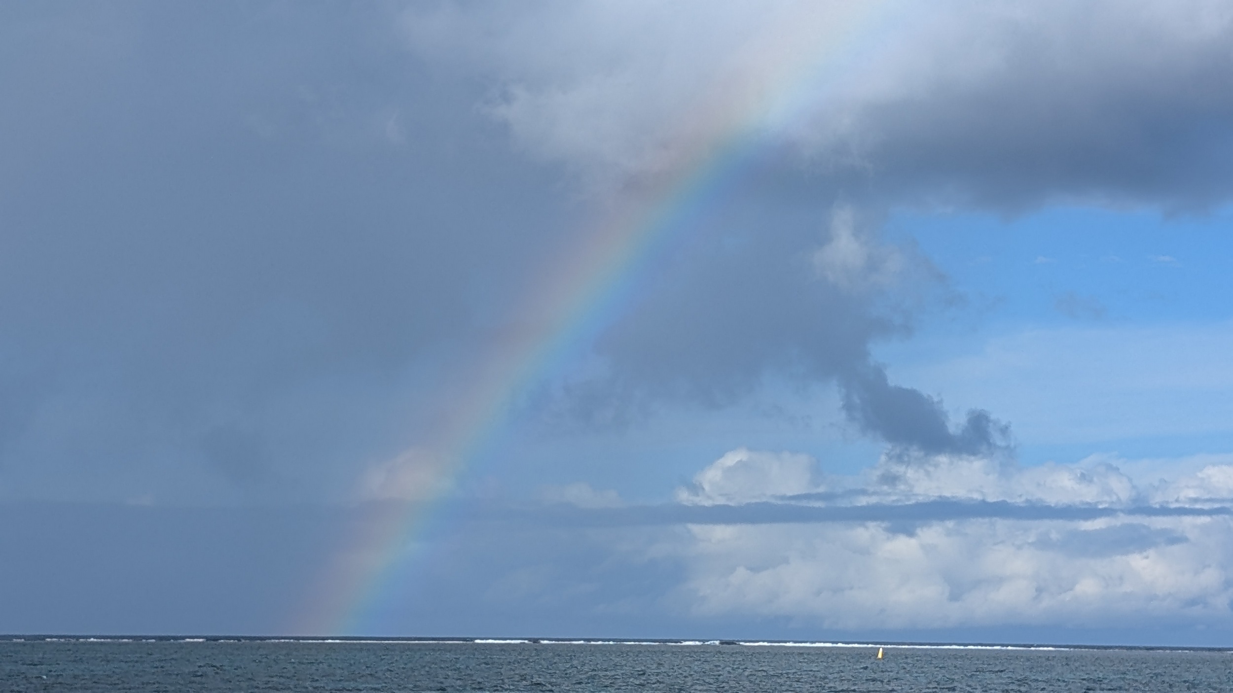 Abschied von Mauritius mit einem Regenbogen
