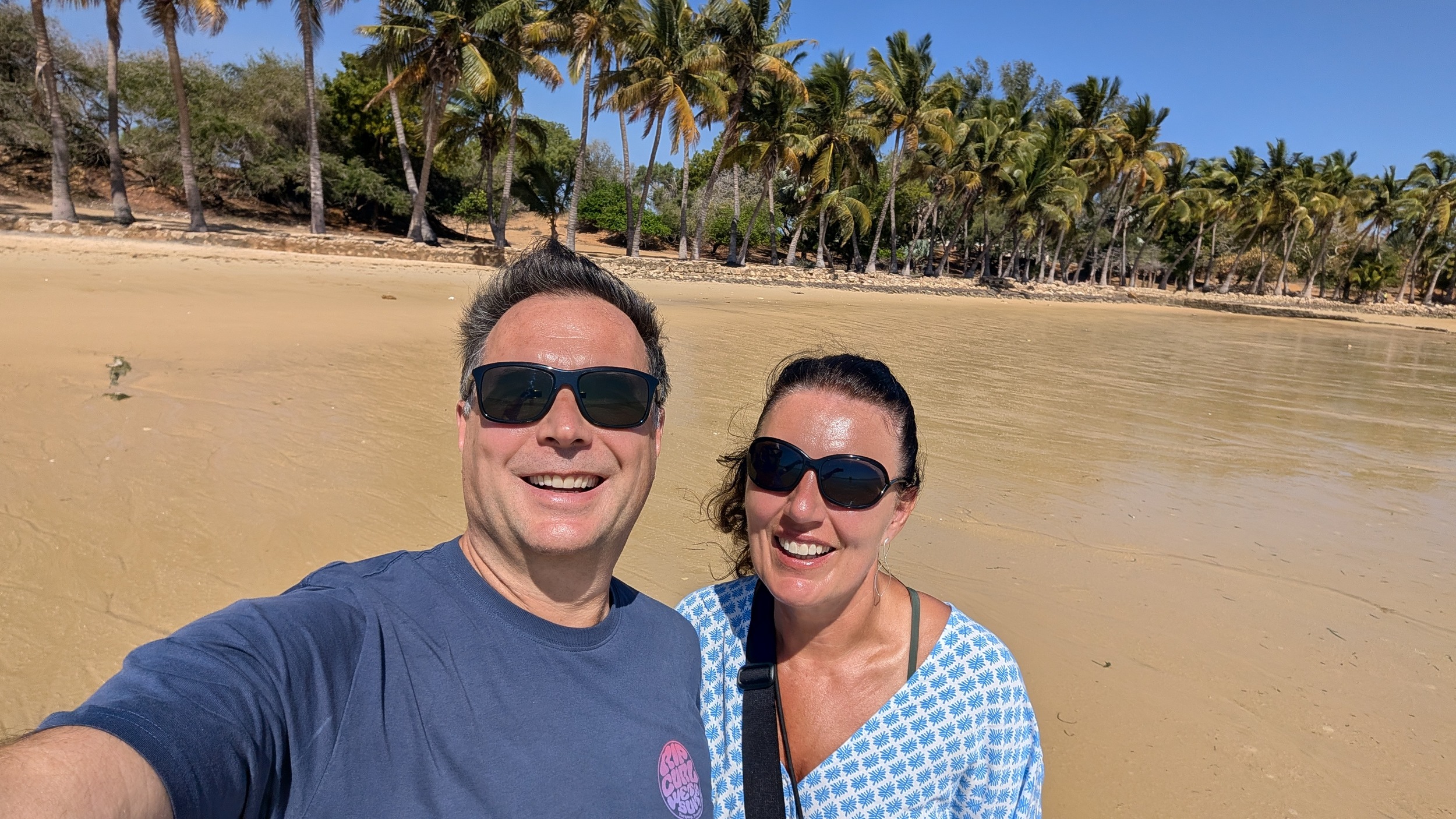 Wir beide am Kokosstrand