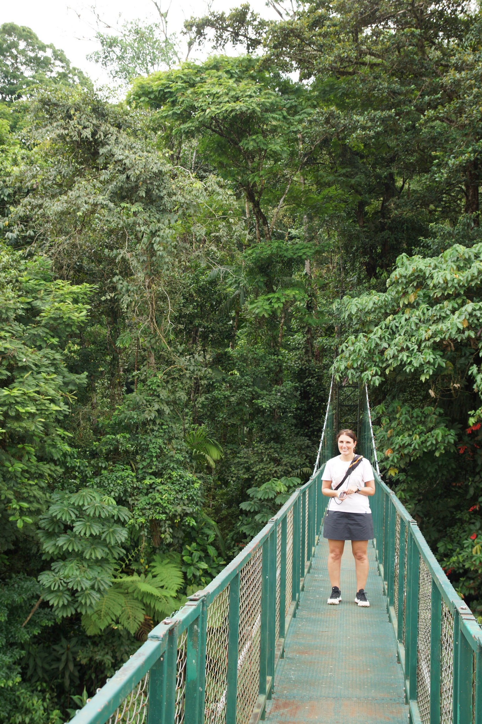Die Hängebrücke über den Fluss, wackelige Angelegenheit