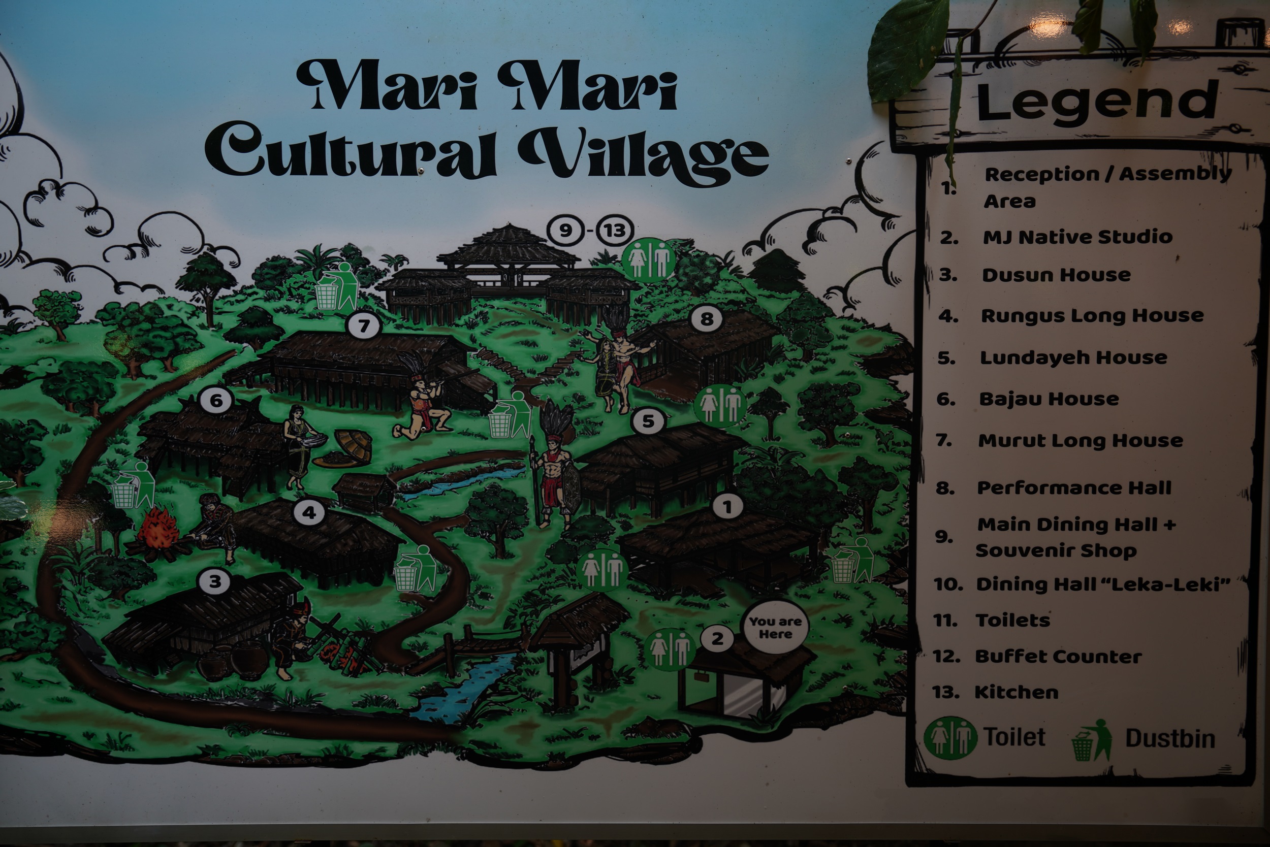 Das MAri Mari Cultural Village auf der Karte