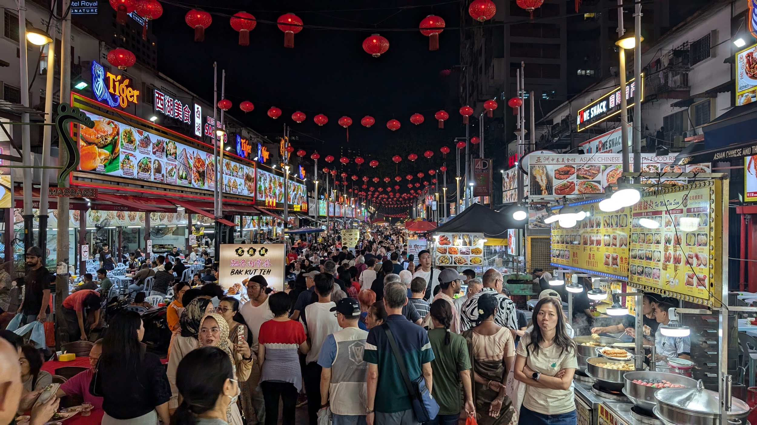 Zurück in Kuala Lumpur, auf der Fressmeile