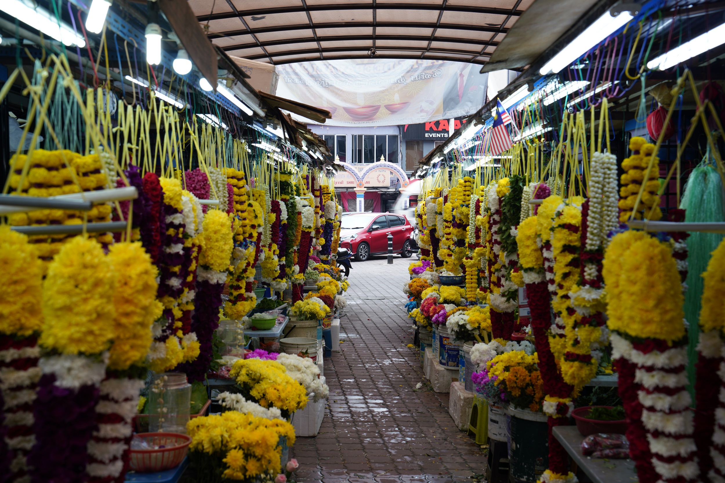 Wieder Blumenkränze, sieht einfach schön aus