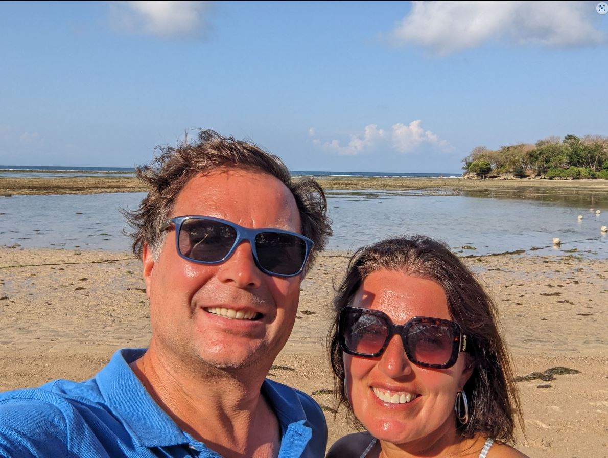 Selfie des Tages, am Strand von Nusa Dua