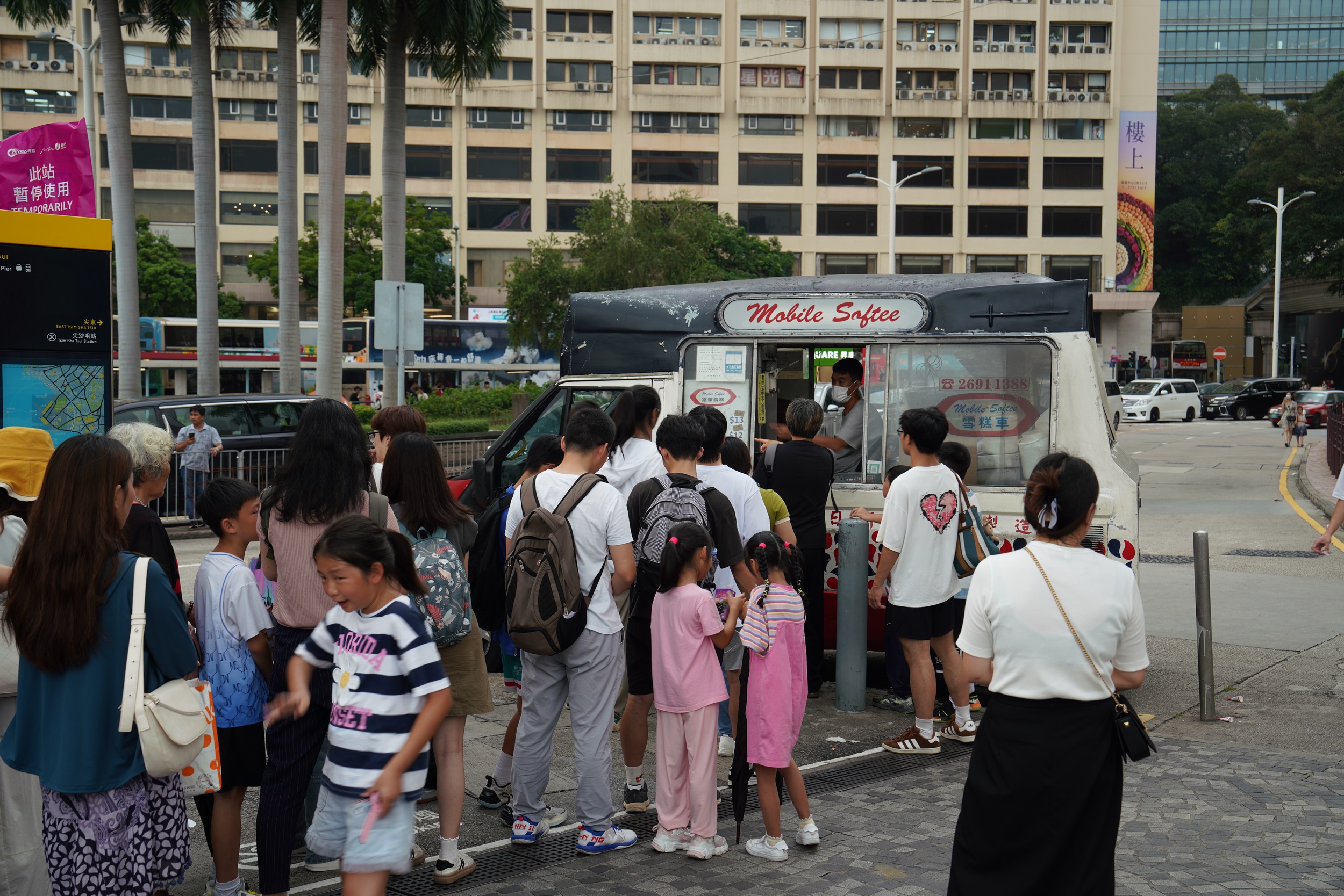 Eiswagen am Kowloon Star Ferry Pier