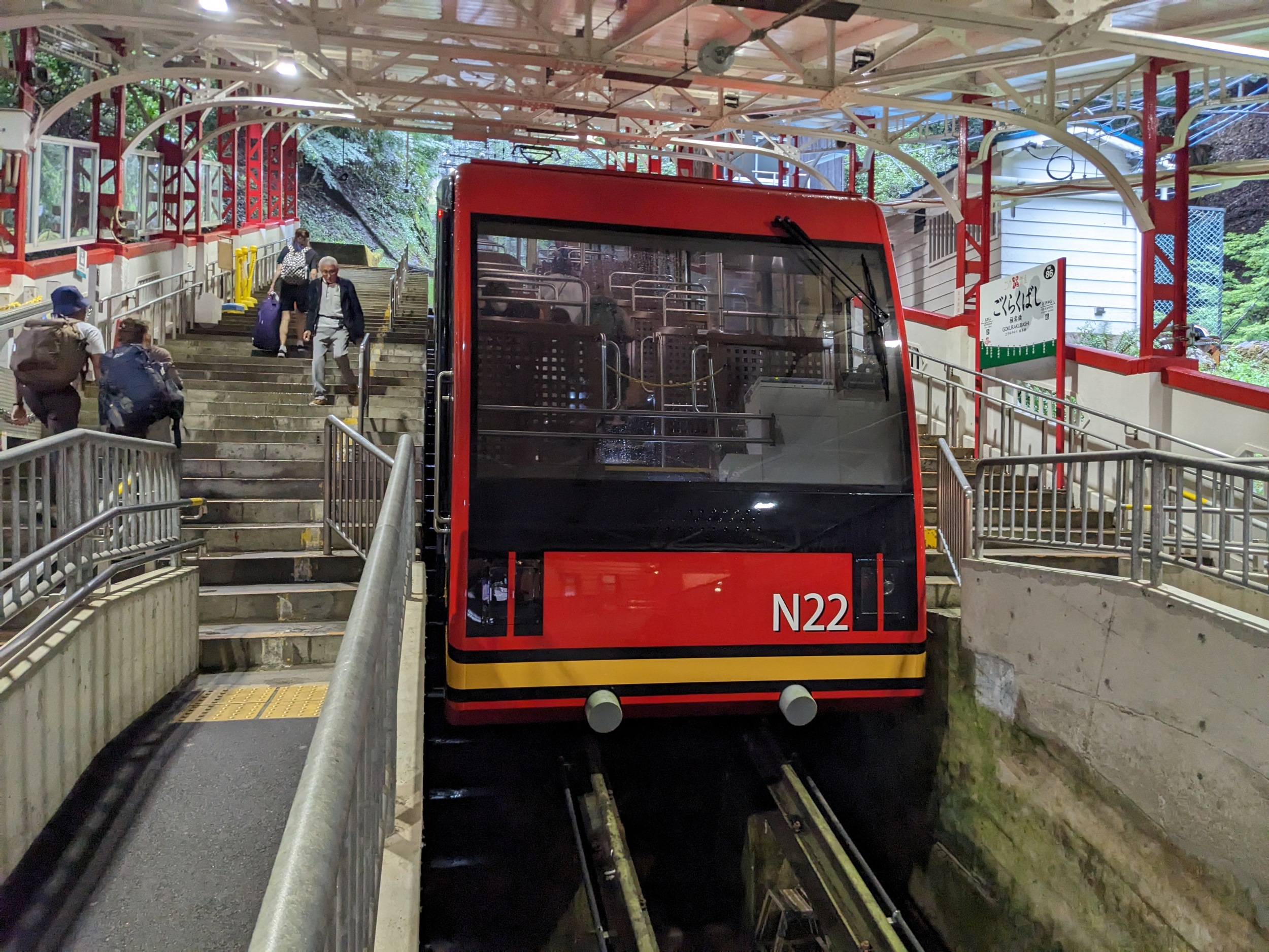Cablecar hoch auf den Klosterberg, macht 300m Höhe auf die Schnelle