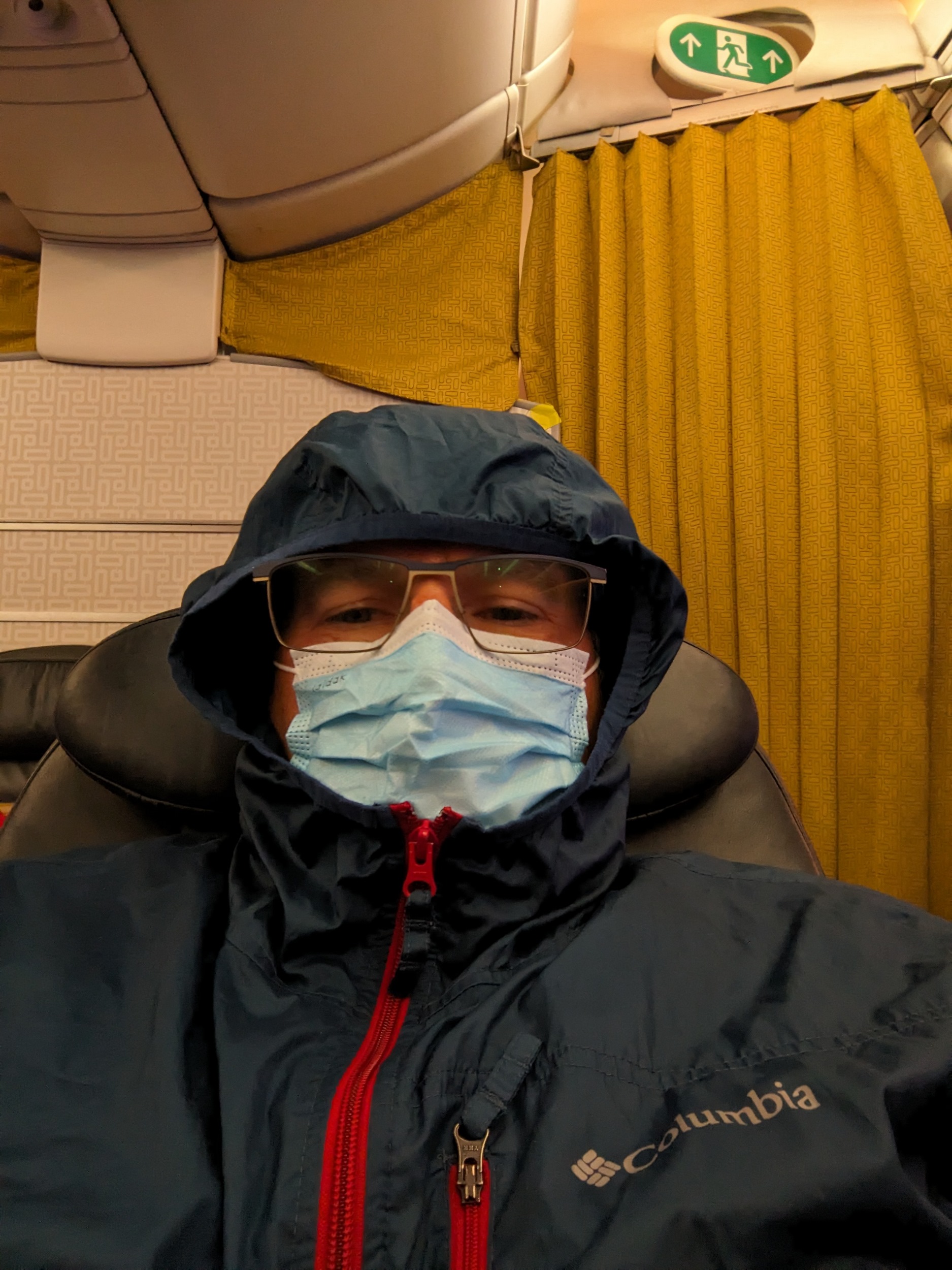 War recht kalt im Flieger