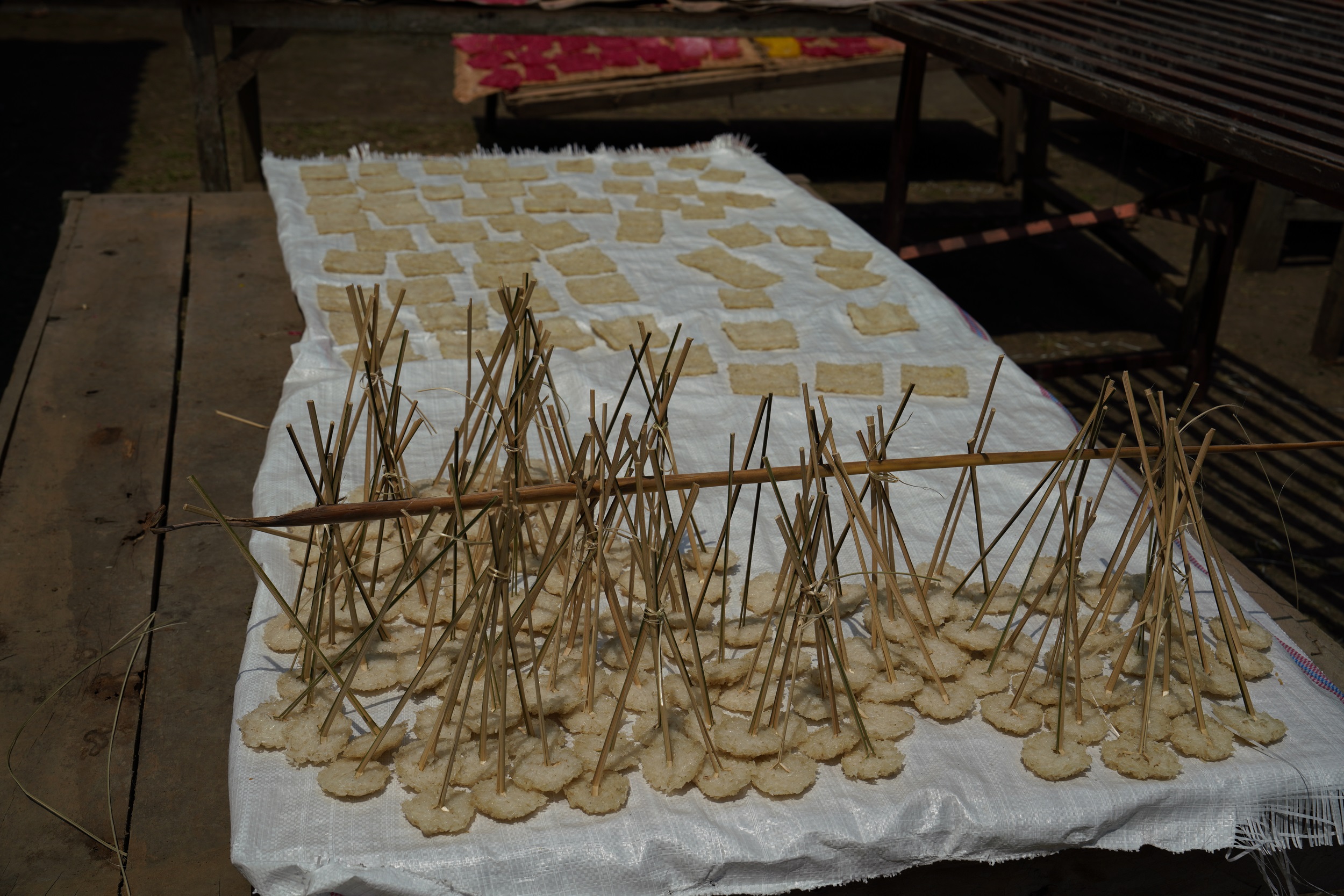 Getrockneter Reis als Opfergabe, Morgen ist hier ein hoher Feiertag